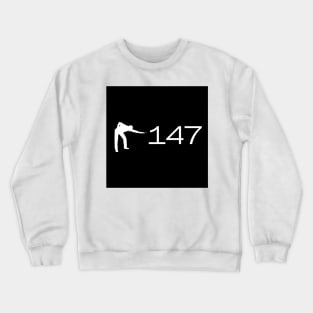 Shadow of snoker player with 147 break Crewneck Sweatshirt